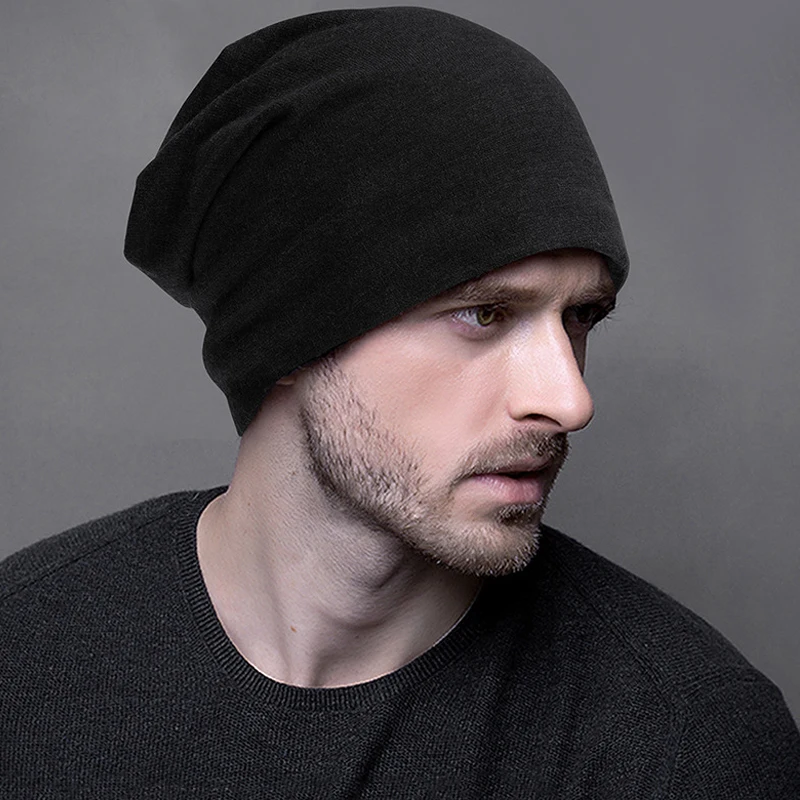 

Fashion Cotton Beanie Cap For Men Women Solid Color Autumn And Winter Warm Skull Cap Unisex Street Hip Hop Cap Melon Hat Bonnet