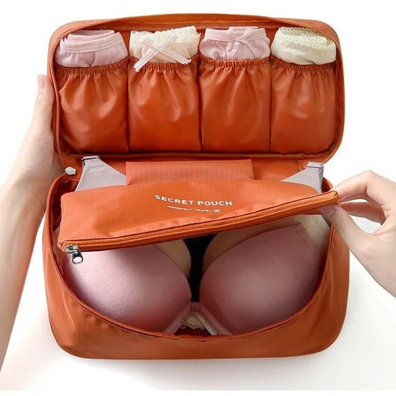 Travel Bra Bag Portable Compartmental Organizing Buggy Bag Multi-functional Underwear Knicker Storage Travel Bag