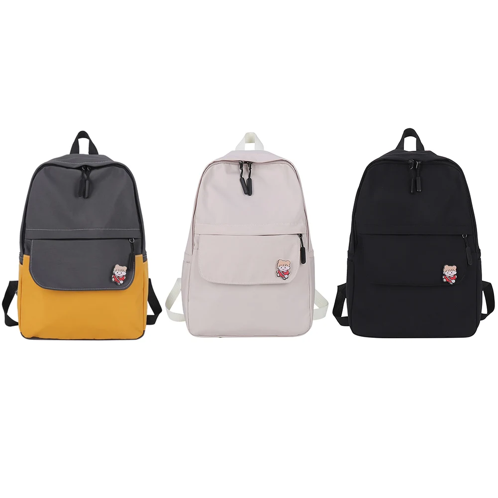 

Women Preppy Style Solid Color Shoulder Bag Students Large Capacity Knapsacks