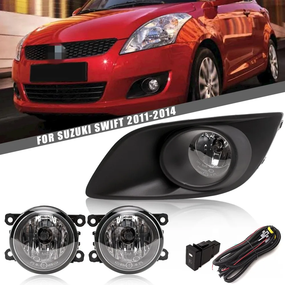 

Автомобильная противотуманная фара July King в сборе с крышкой чехол для Suzuki Swift Hatchback 2011-2017, 4300K галогенная лампа + крышка + портупея + переключатель