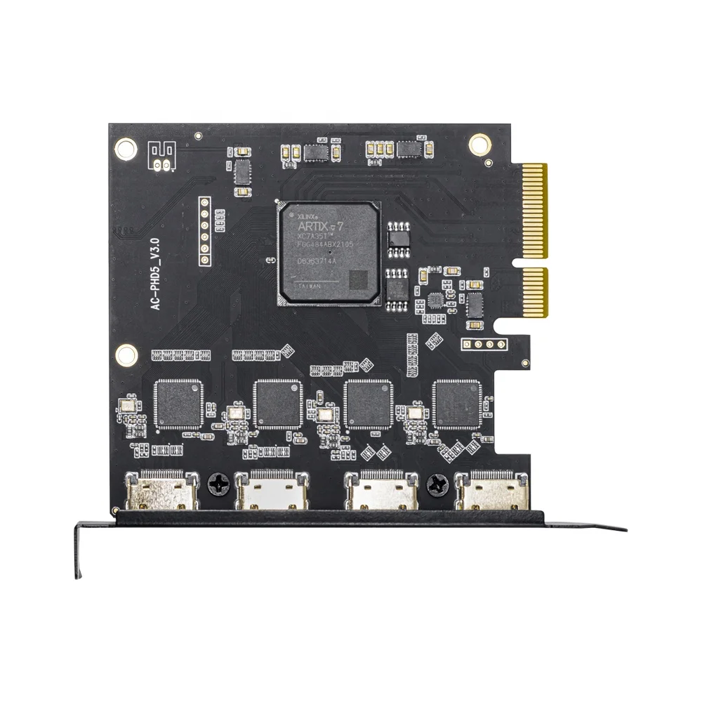 Фото UNISHEEN UC3540H игра 1080p60 Vmix OBS потоковая передача Win10 Linux 4-канальная коробка для карт видеозахвата PCIe №1
