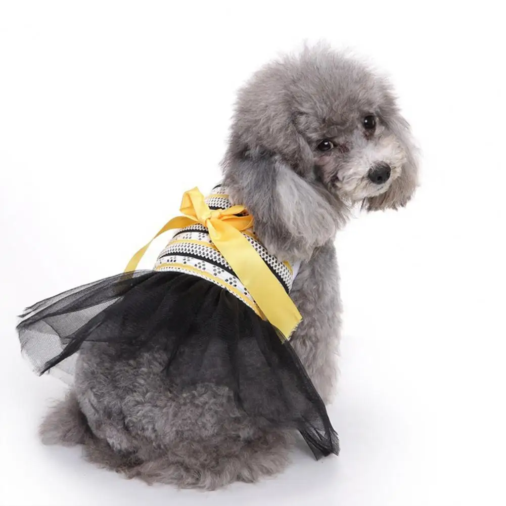 

Pet Dress Pretty Soft Texture Bow Tie Summer Dog Two-legged Clothes Holiday Costume Dog Princess Dress Summer Dog Dress