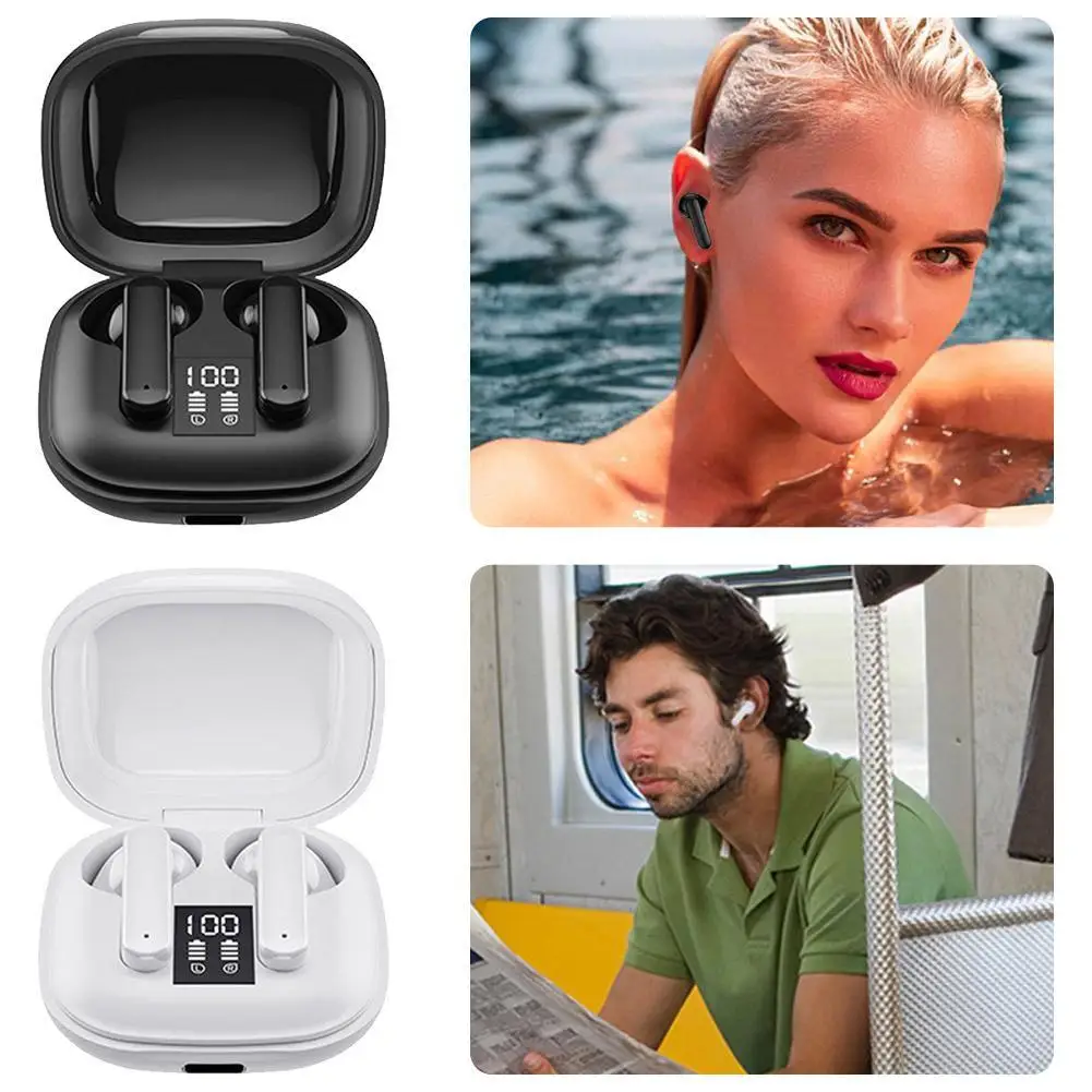 

Wireless Headphones Bluetooth 5.2 Digital Display Earphone Control Sport Headset Waterproof Microphone Work On All Smartphone