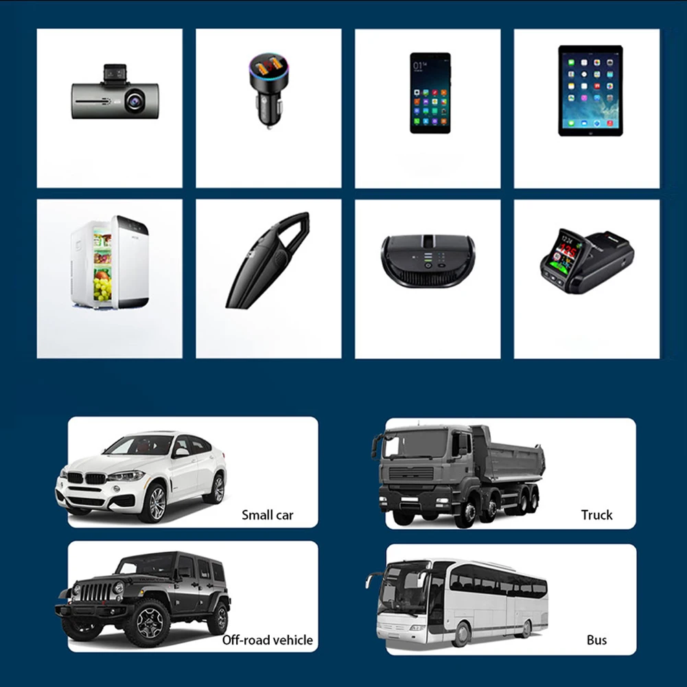 

Автомобильное зарядное устройство с двумя USB-портами и функцией быстрой зарядки
