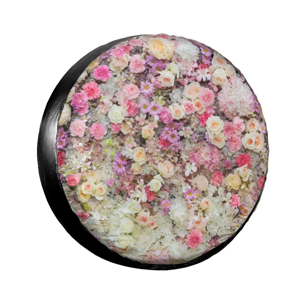 

1Pc Car Spare Tire Cover Flower Bouquets Case Polyester Tire for Cars Wheel Protection Cover