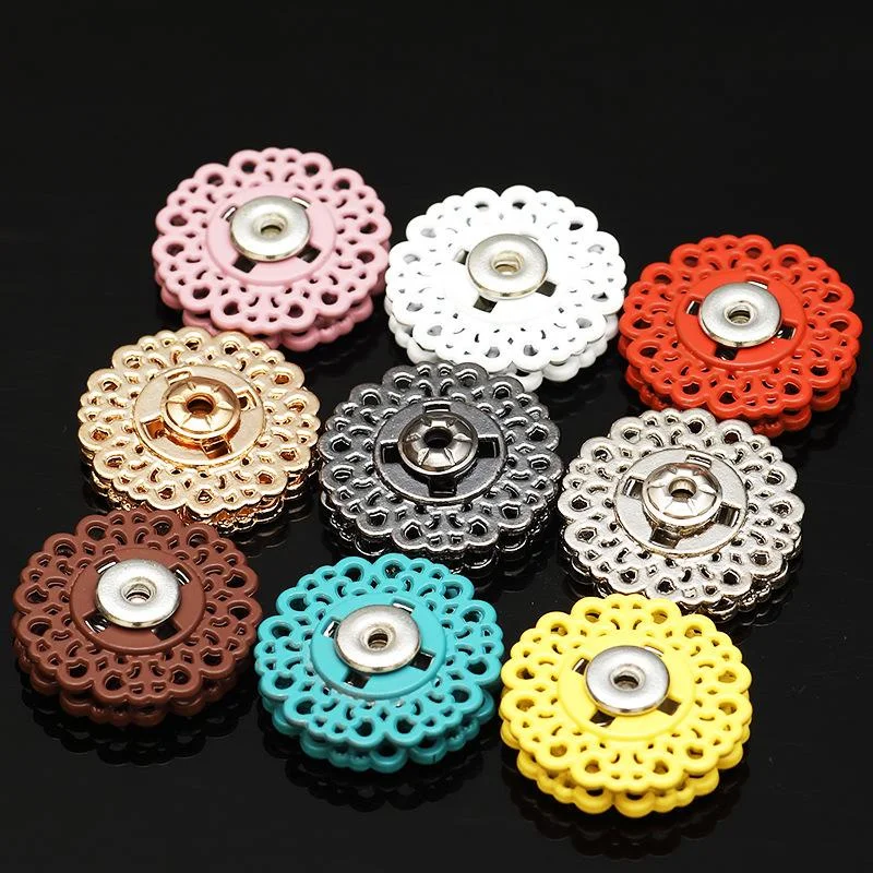 

5 пар металлических скрытых кнопок креативная форма снежинки невидимые кнопки пальто свитер ветровка украшение одежды