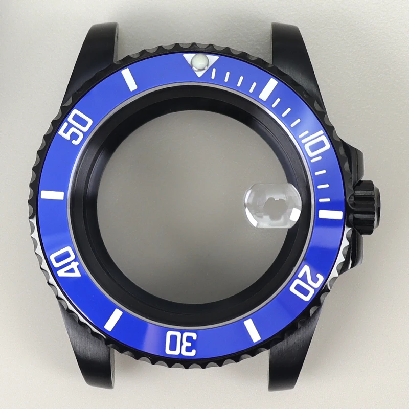 Корпус для часов Fanya losch SUB 40 мм черный нержавеющая сталь