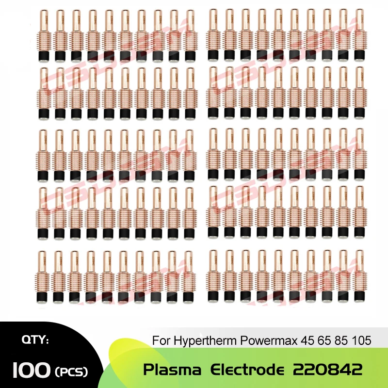 

CSDJSM ,100Pcs 220842 Electrode For Hypertherm Powermax65 85 105 Plasma Torch ，Hi-Q