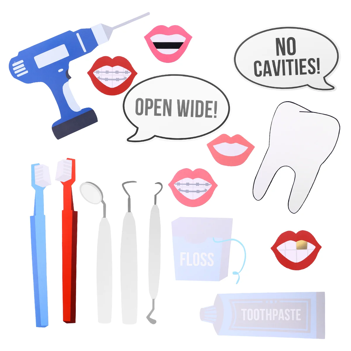 

16pcs Doctor Party Photo Prop Photobooth Props Photo Prop Photobooth Kits