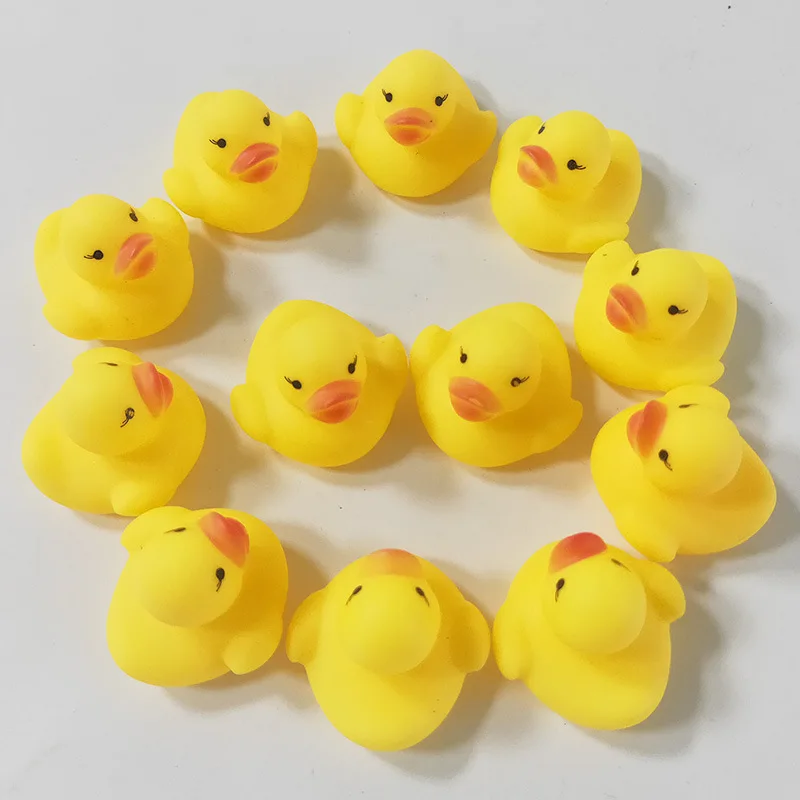 

10pcs Play In The Water Little Yellow Duck Mini Bath Toys Baby Play In The Water Little Duck Vinyl Child Brain Game home decor