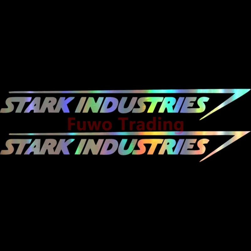 

Fuwo Trading Car Sticker Creativity 2 Pieces Stark Industries Car Stickers Decor Motorcycle Decals Waterproof PVC Decorative