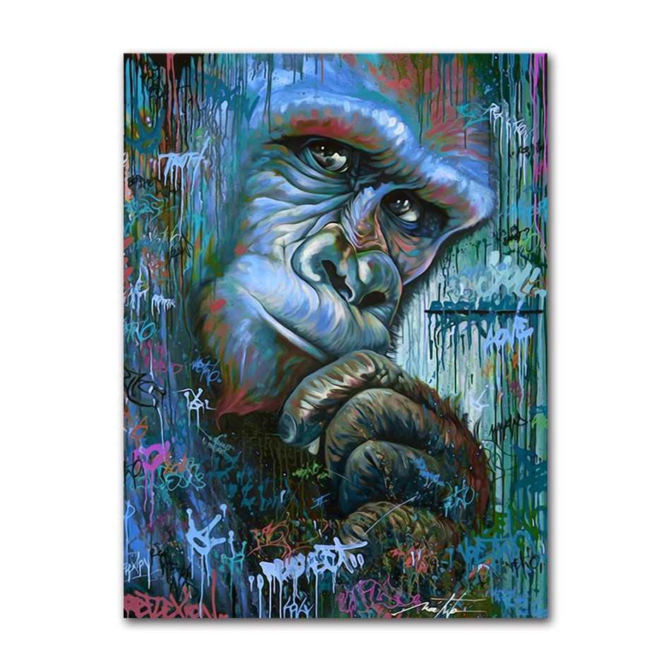 

Абстрактная живопись на холсте gorilla monkey