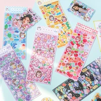 2022 korean laser sticker ins sweet girl idol card holder diary scrapbook diy material decoration stationery art stickers