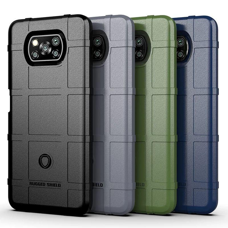 Case for Xiaomi POCO X3 M3 Cases Military Rugged Shield Silicone Cover for Redmi Note 11 4G 10T Lite 10 9 8A 8T 7A 9S Note10 Pro