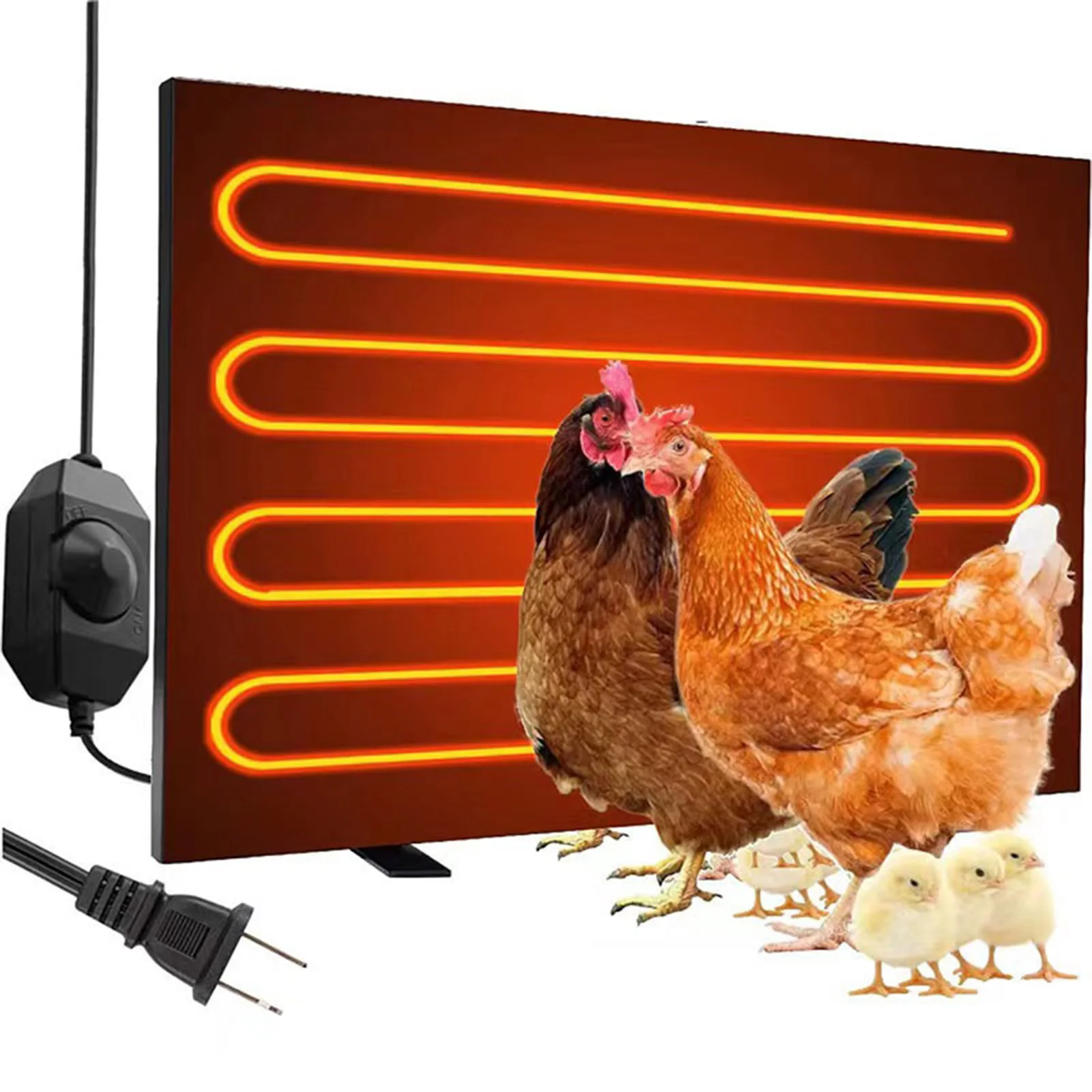 Chicken Coop Heater Anti-Pecking And Durable Material Continuous Operation or 6/8/10/12H