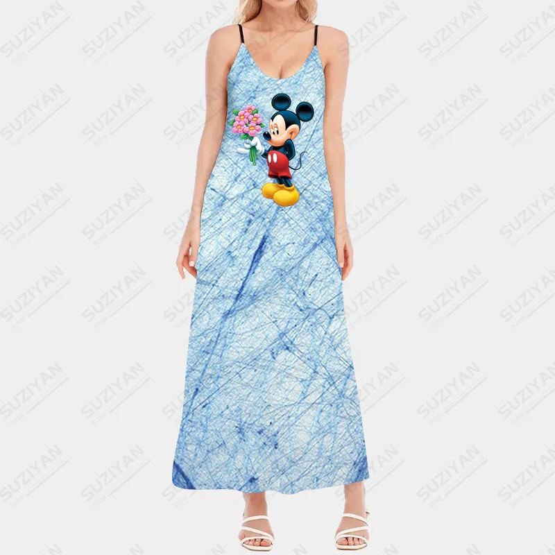 

Retro Slim Dress Nightclub Party Dress Fashion Sexy Backless Slim Sling Dress Summer 2022 Disney Women's Beach Long Dress