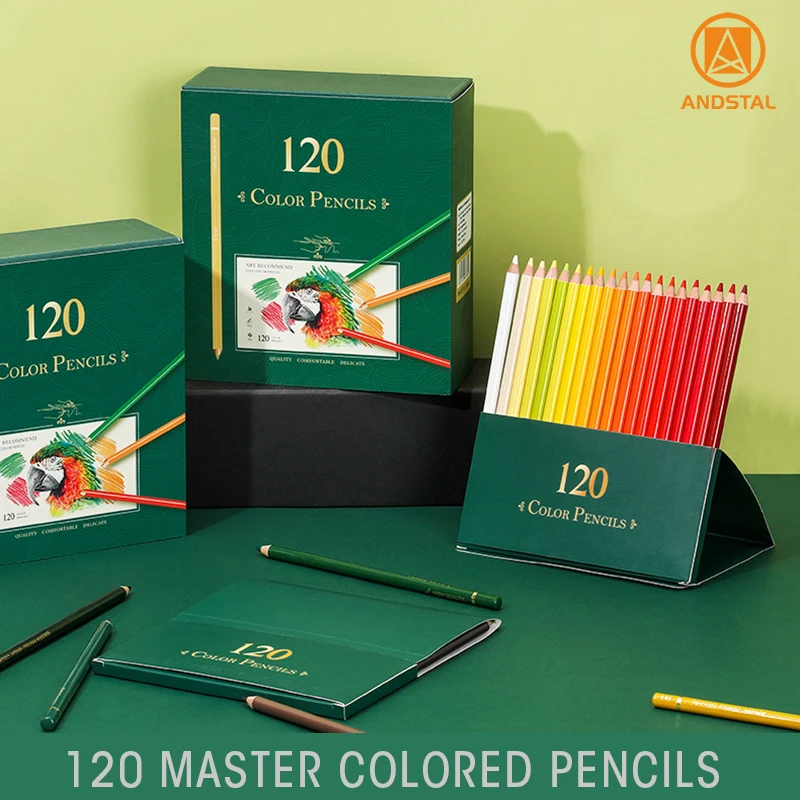 Andstal Master 120 Oil Colored Pencils Professional Gift Box Drawing Pencil Art Set Coloring Pencils For Artist School Supplies