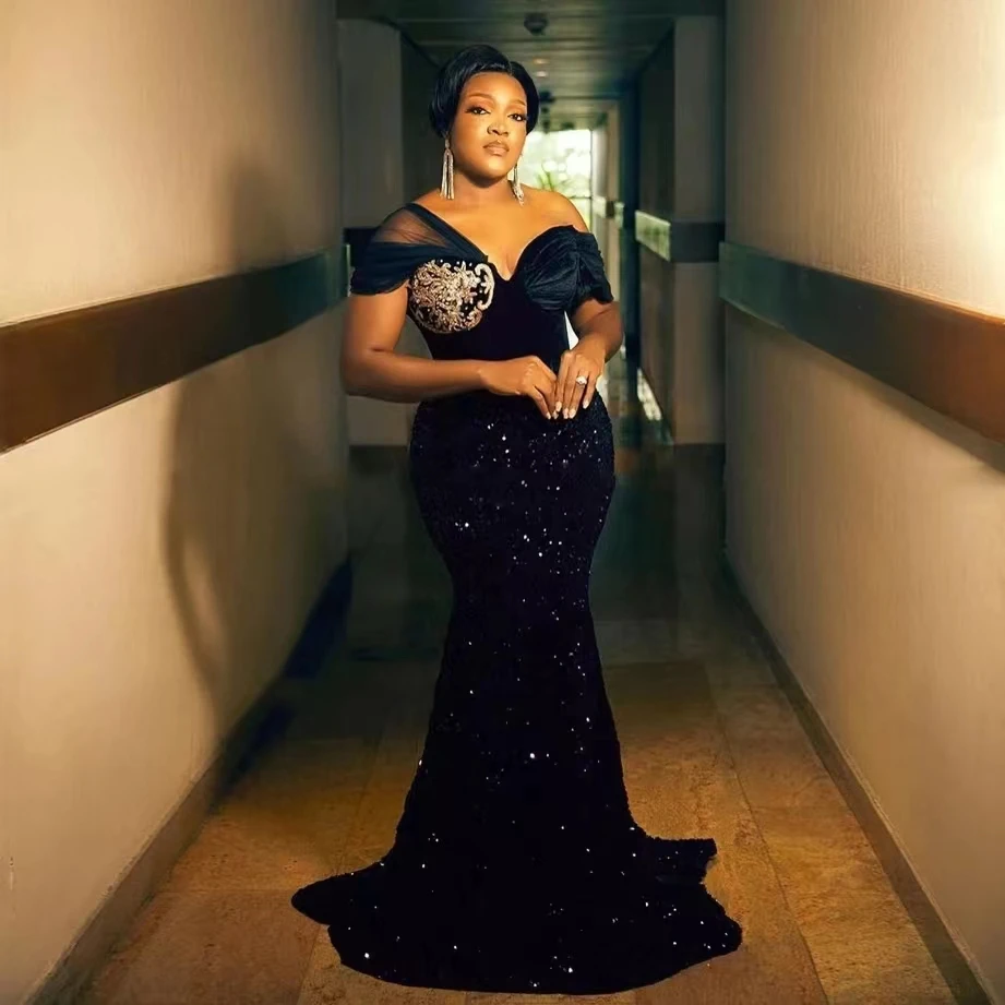 Индивидуальные блестящие черные блестки больших размеров в африканском стиле