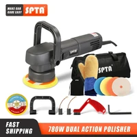 spta 5 inch 780w electric dual action polisher machine 8mm random orbital foam pads kit for car polishing waxing