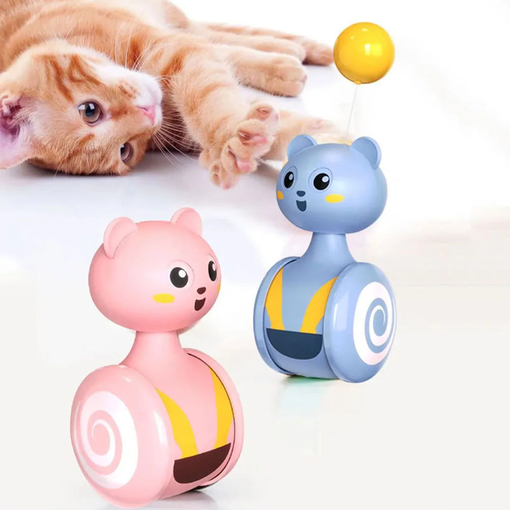 

Забавная игрушка-кружка для кошек, автоматическая тренировочная Интерактивная палочка-Дразнилка с перьями, Шариковая игрушка для котят, то...