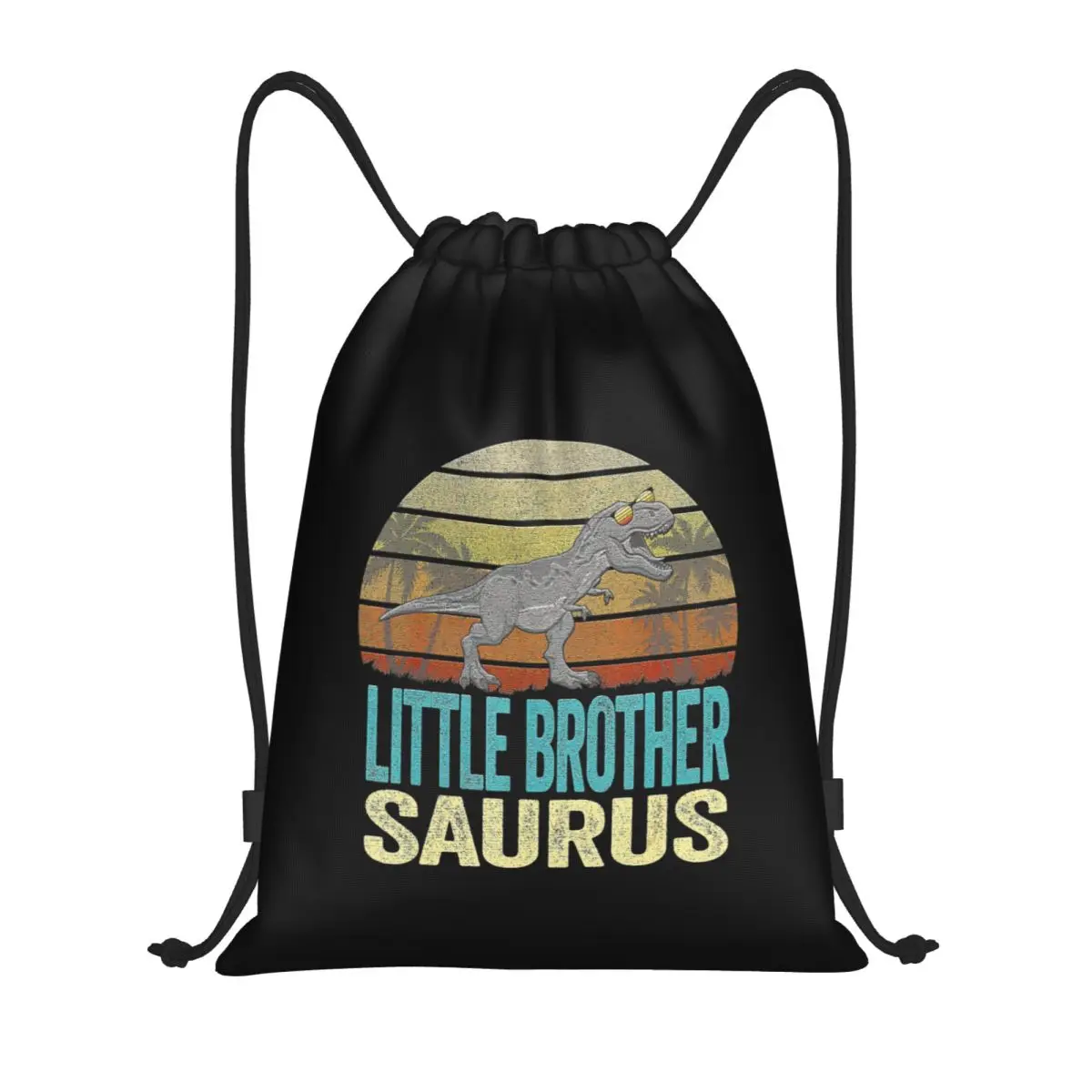 Маленький братский завр Рекс Динозавр младший брат Сумки на шнурке для спортзала сумка Горячая легкая