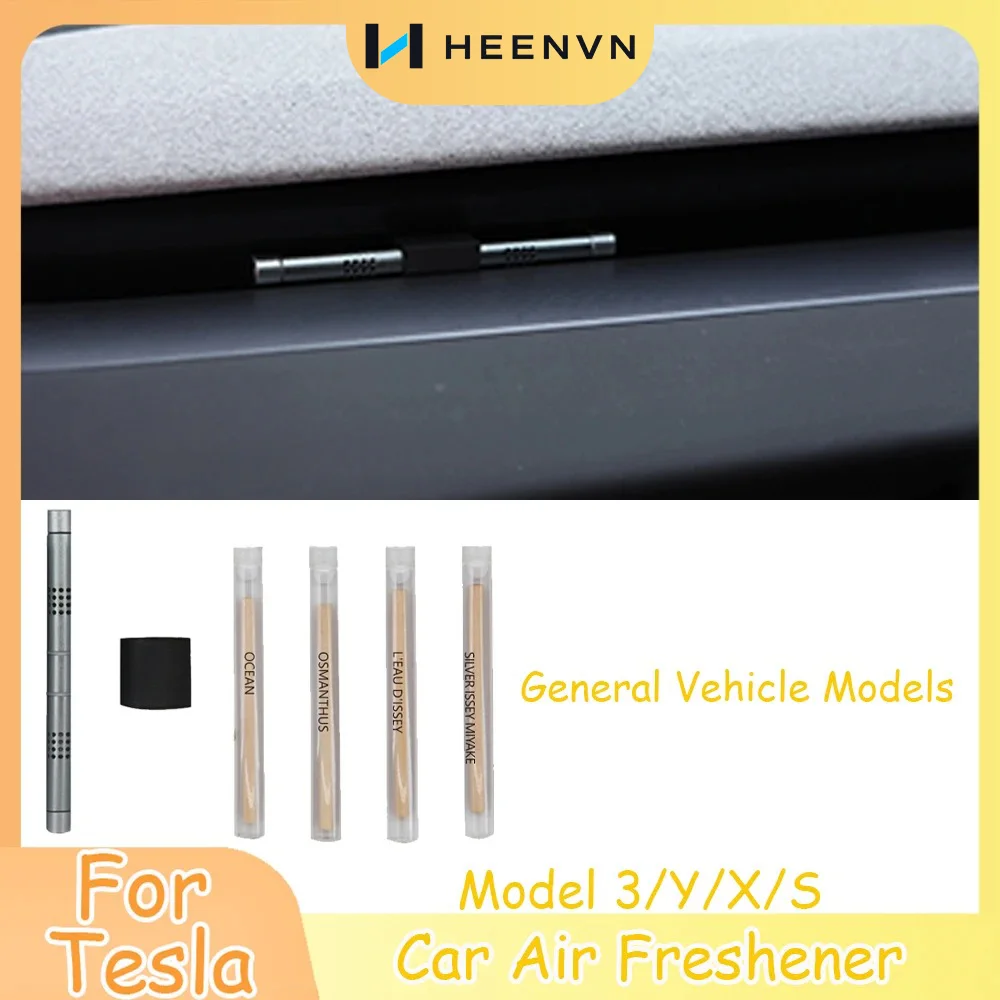 Фото Автомобильный освежитель воздуха HEENVN для Tesla Model 3/Y/Highland/Juniper, ароматерапевтический диффузор для приборной панели, парфюмированный ароматизатор, автоаксессуары №1