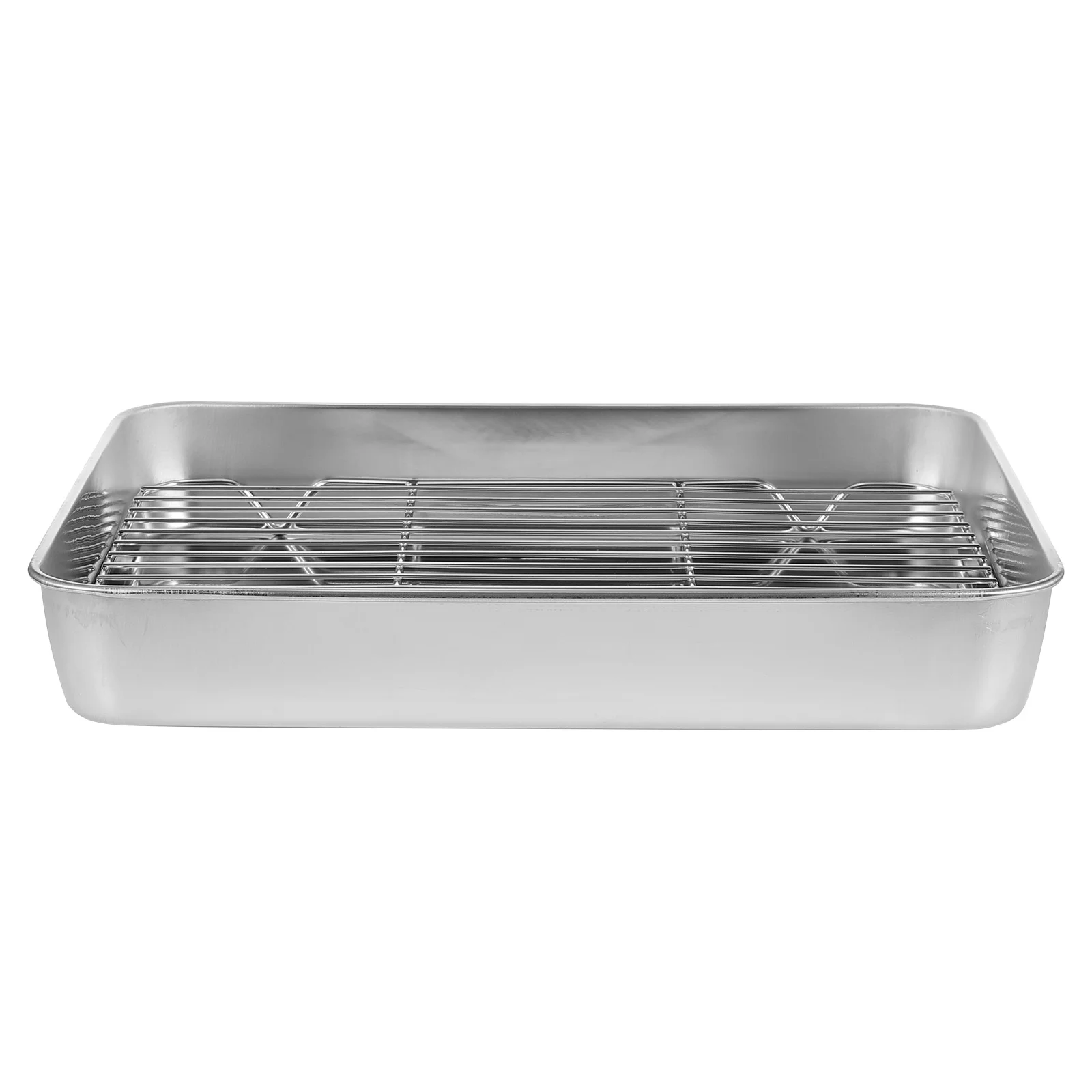 

Quarter Sheet Pan Pan Tray Stainless Steel Oven Rack Toaster Oven Tray Pans Cookie Sheet Tray Pan with Rack