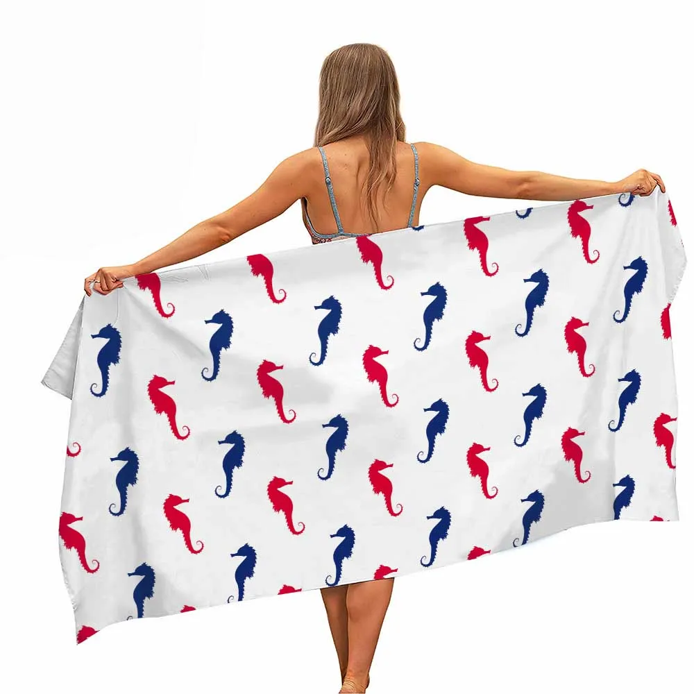 

Marine Organism Microfiber Pool Beach Towel Portable Quick Fast Dry Sand Outdoor Travel Swim Camping Gym Yoga Women Men Kid Gift