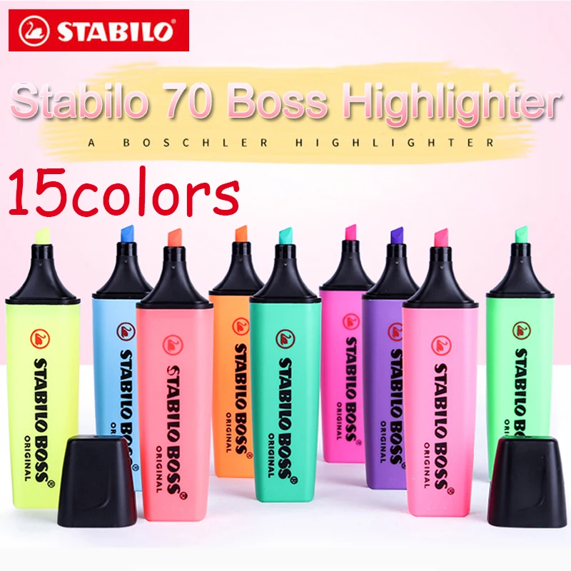 

6 / 9 Colors Stabilo Textmarker Original 70 Highlighter Stroke Key Marker, with Large-capacity Color Small Fresh Marker