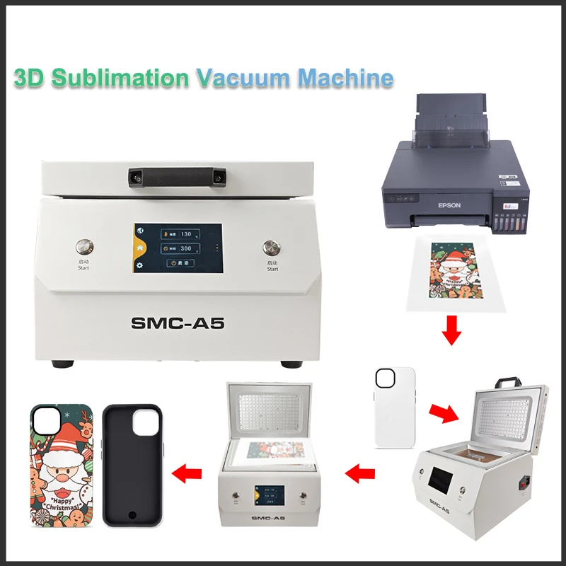Мини-портативная печатная машина для сублимационного чехла 2 в 1 iPhone 15 14 pro max XR DIY