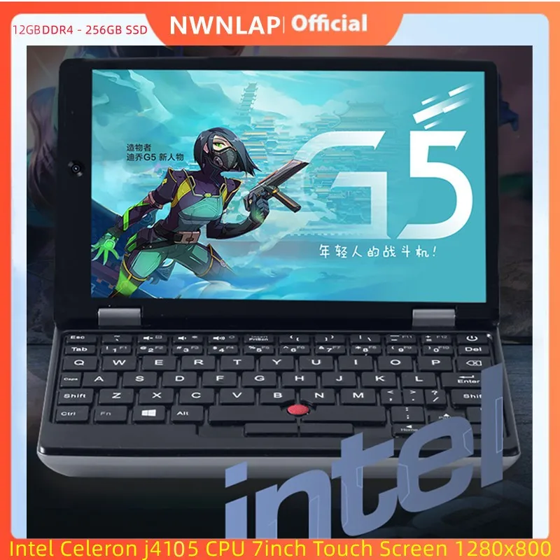 Мини-ноутбук 7 дюймов, Intel Celeron J4105, 12 Гб ОЗУ 256 Гб SSD, сенсорный экран, карманный нетбук, Windows 10, портативный ноутбук Мини-ноутбук 7 дюймов, Intel Celeron J4105, 12 Гб ОЗУ 256 Гб SSD, сенсорный экран, карманный нетбук, Windows 10, портативный ноутбук