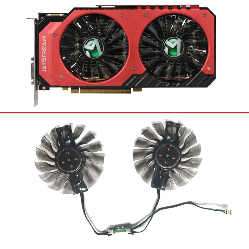 

Вентилятор охлаждения для видеокарты MAXSUN GTX 1060 1060 980 970, DC 12 В, 88 мм, 2 шт.
