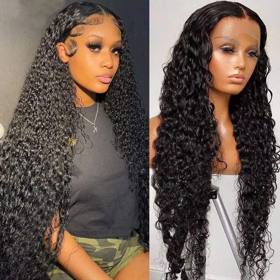 Curly Human Hair Wigs For Black Women 28 30 Inch 13x4 13x6 Hd Lace Frontal Wig Water Wave Lace Front Wig Deep Wave Frontal Wig