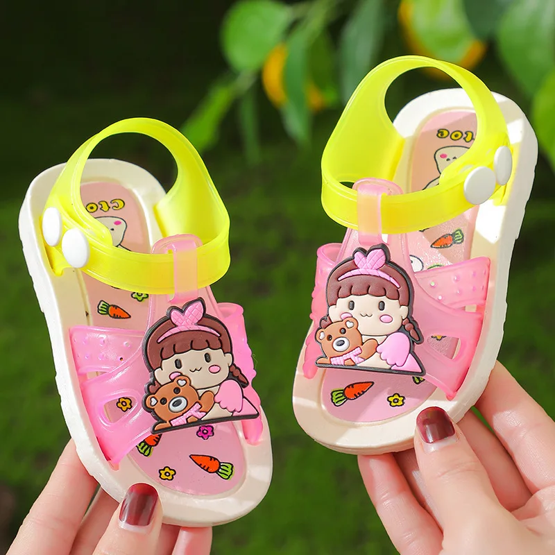 

Summer Girls Sandals Home Interior Princess Non Slip Bath Boy Baby 1-3 Soft Soled Kids Toddler Sandals Baby Girl Shoes