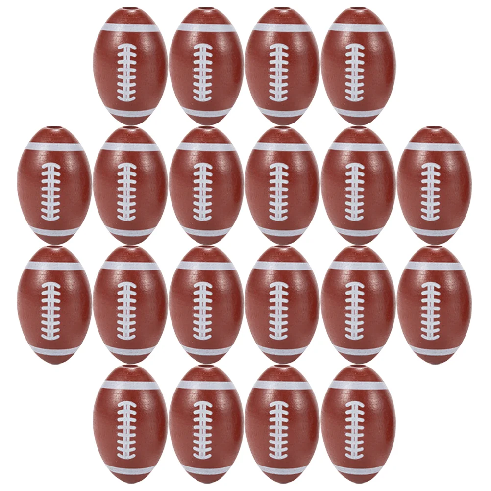 Деревянные бусины для регби красочные веревочные кисточки аксессуары рукоделия