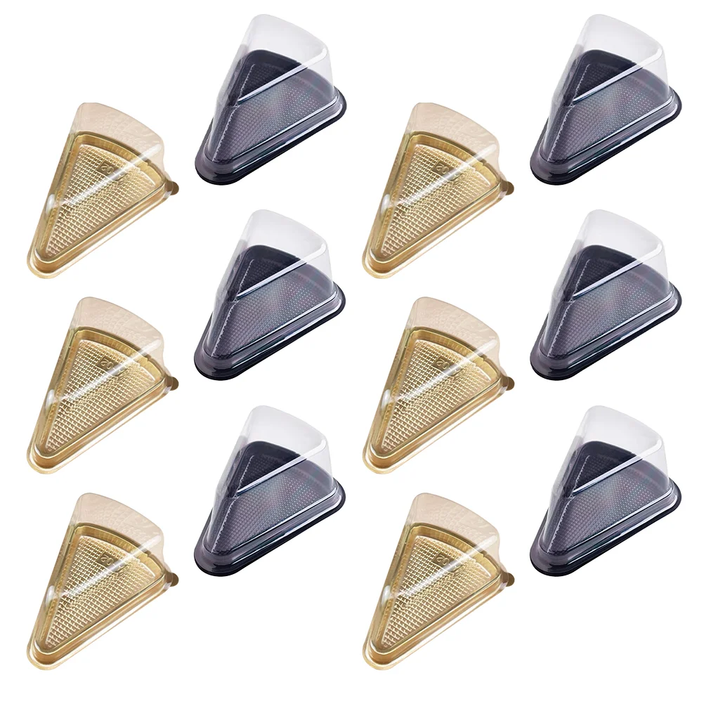 

40Pcs Box for Cupcake Triangular Cake Container Pies Holders with Lid Cupcake Box Individual Cupcake Box