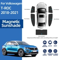 for volkswagen vw t roc 2017 2022 troc magnetic car sunshade front windshield frame curtain rear side window sun shade shield