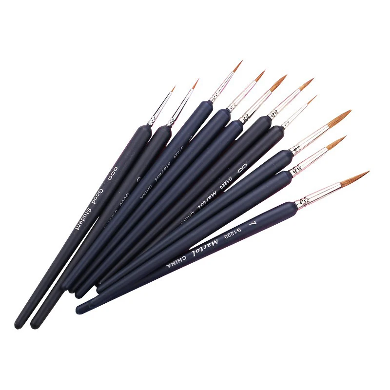 3/4/5 шт набор кистей для масляной краски 000 #-7 # линейная ручка рисования