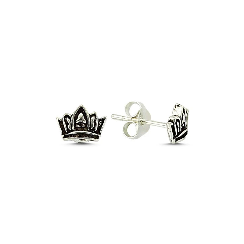 

Silver 925 Sterling Sterling Crown Earrings