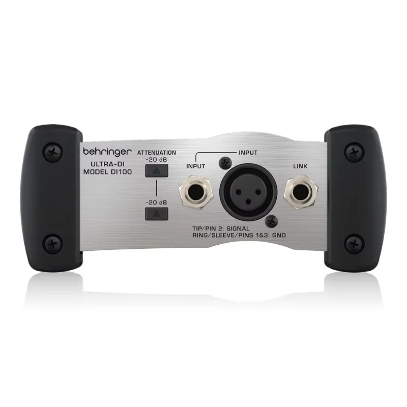 Фото Behringer DI100 Ultra-DI: 1-канальный активный DI-бокс для микрофонов и музыкальных инструментов, аудиооборудование для PA-систем №4
