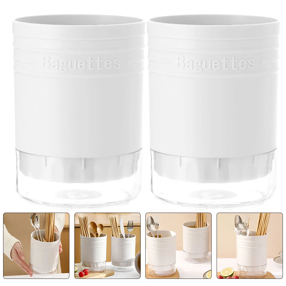 

2Pcs Countertop Household Cutlery Holder Chopsticks Drain Holder Spoon Holder for Utensils Chopsticks Storage Cutlery