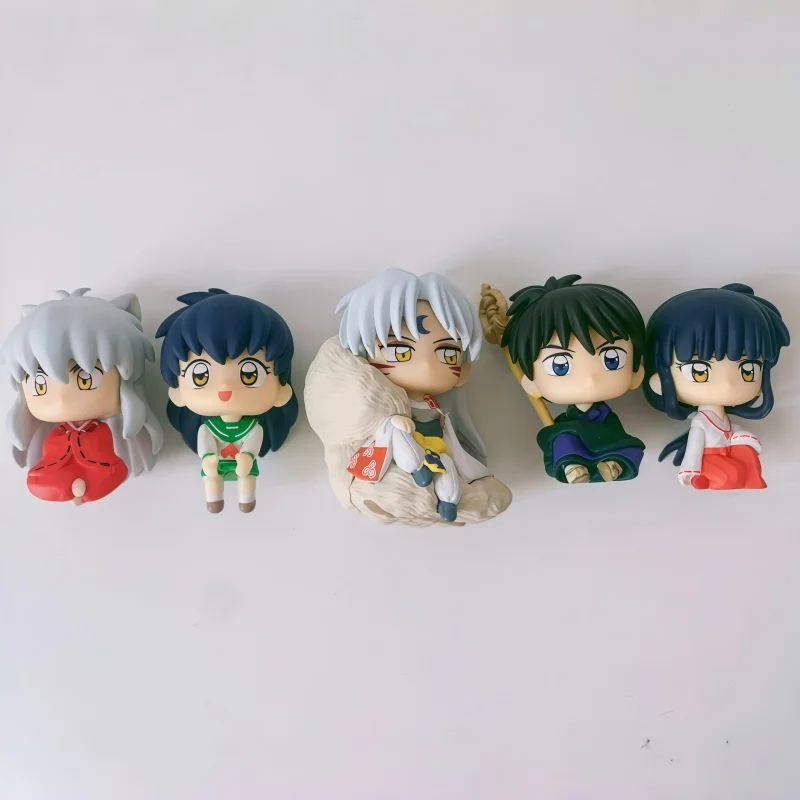 Фото Коллекционная фигурка Bandai Inuyasha Nemurase-Tai: Кикё, Санго, Шиппо, Сэссёмару, Мику, 4 см, сидячие, милые, ПВХ, для декора стола, в наличии №3