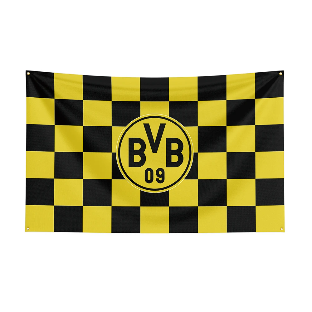Спортивный баннер Borussia Dortmund с принтом из полиэстера для гонок, декоративный флаг