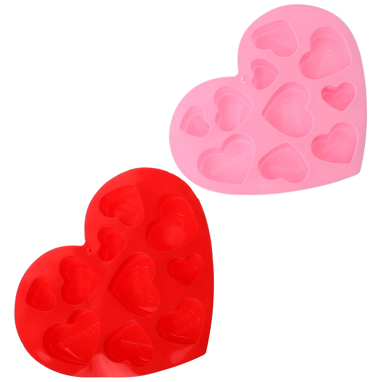 

2 Pcs DIY Cake Baking Mold Heart Shape Cake Mould Silicone Cake Chocolate Mold