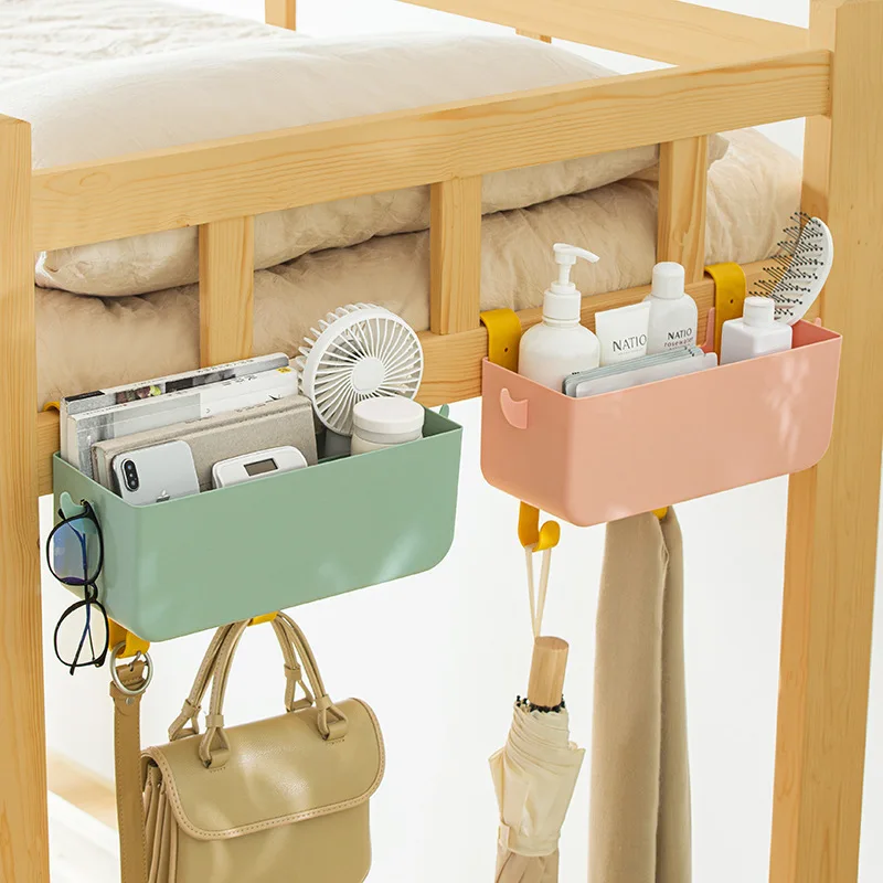 

Mobile Keys Box Glasses Bed Dorm Hooks Organizer With 2 Rail Shelf Storage For Storage Phones Hanging For Rooms Bed Bedside