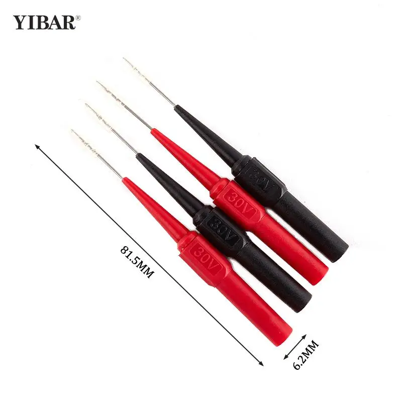 

4/2Pc 0.7MM 30V Multimeter Test Lead Extention Diagnostic Tools Back Piercing Needle Tip Probes Autotools Automotive Kit Machine