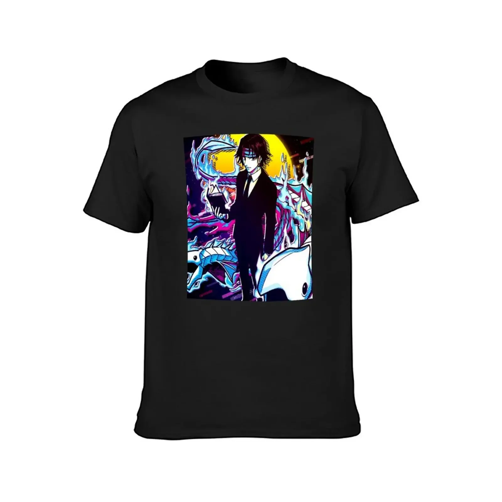 Черная блузка kuroro lucifuru простая футболка большого размера Мужская