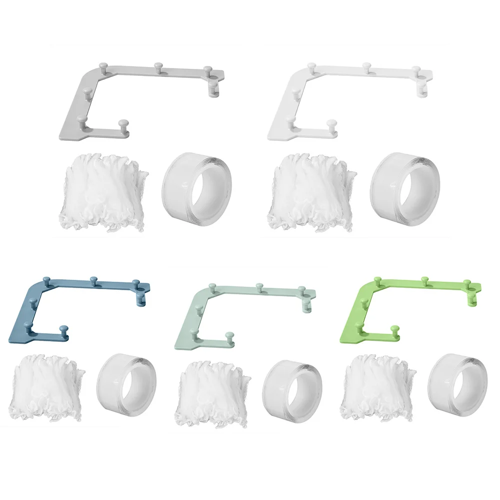 

Vegetable Drainer Basket Sink Filter Shelf Suction Cup SpongeTriangle Kitchen Sink Drain Basket Filter Net Bag Household