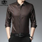 Новые брендовые дизайнерские роскошные шелковые рубашки с длинным рукавом мужские корейские приталенные повседневные мужские рубашки C844