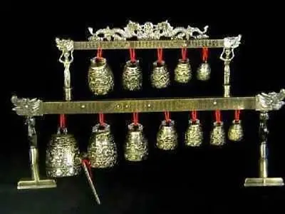 

beautiful Tibetan Chinese Brass bells Chinese Tibet dragon glockenspiel 23*38CM Decoration 100% Brass Bronzeroom Art Statue